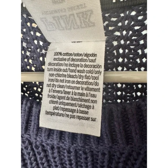 PINK Victoria's Secret University of Michigan Wolverines Navy Knit Sweater M - Picture 5 of 5